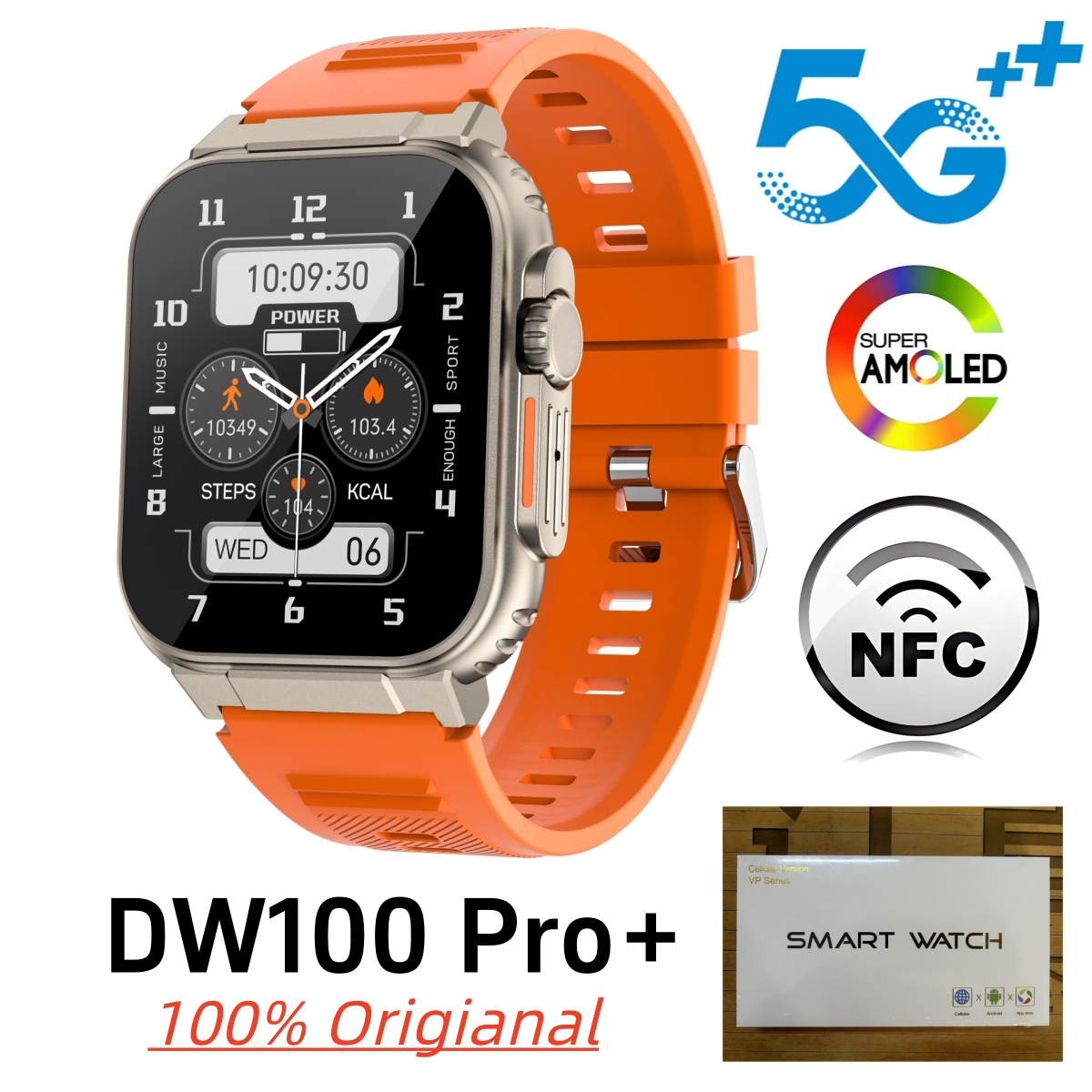 New DW100 Pro + Plus Smartwatc - Fall Detection Watch recension och pris