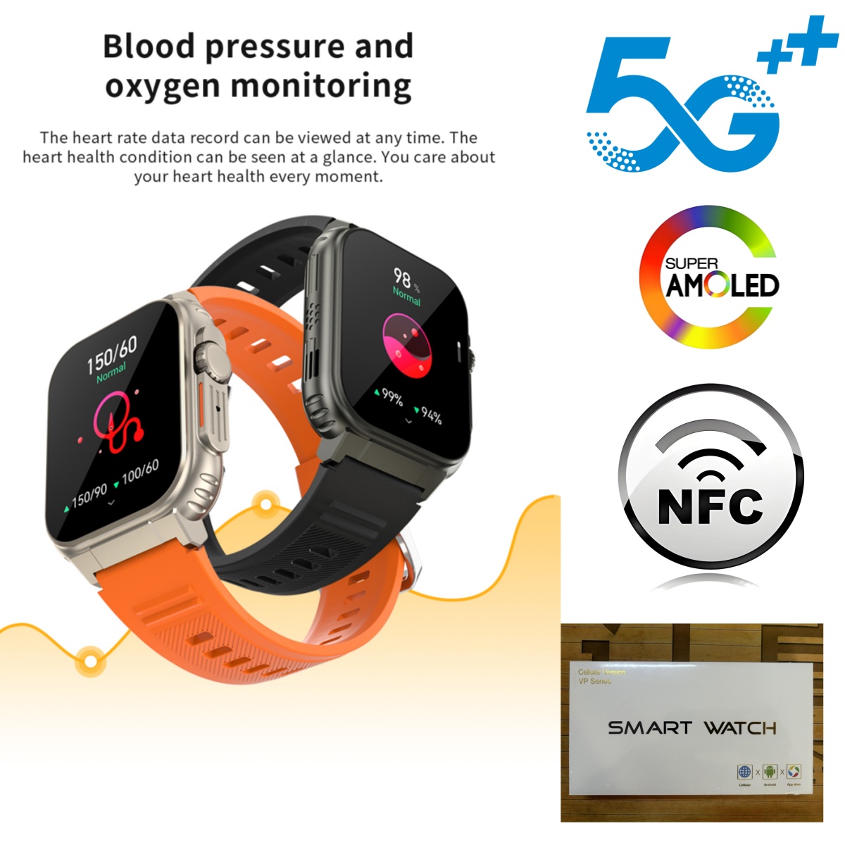 New DW100 Pro + Plus Smartwatc - Fall Detection Watch recension och pris